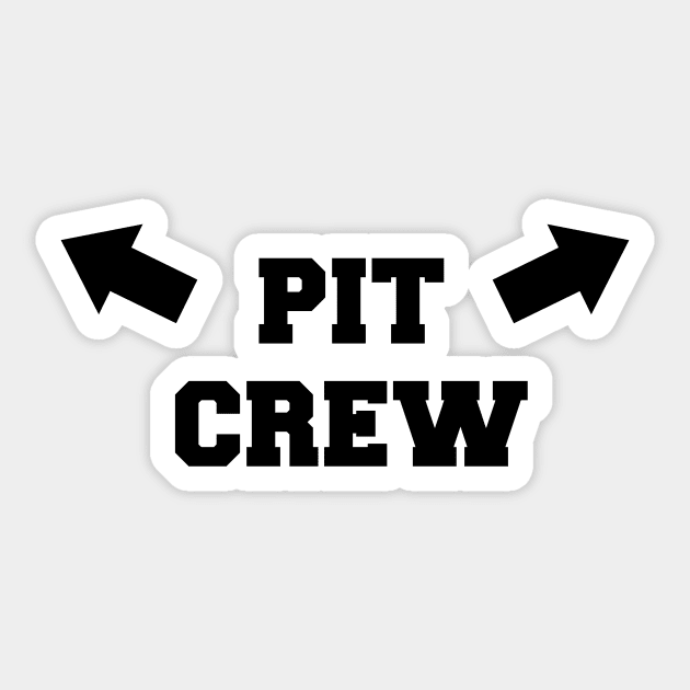 Pit Crew Armpits Black Sticker by teamalphari